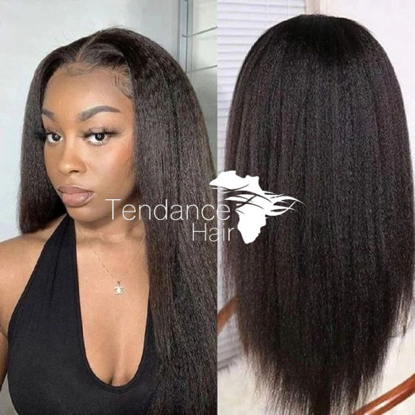 Perruque lace frontal 13x6 kinky straight
